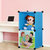 索尔诺卡通衣柜简易组合衣柜环保宝宝衣橱婴儿衣物树脂收纳柜(2格蓝色)