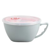 卡凡洛(Kaflo)不锈钢带盖泡面碗寝室宿舍学生便当盒方便面碗带柄防烫大容量(900ML)