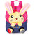 韩版卡通儿童书包幼儿园男女童小孩1-2-3岁宝宝包包可爱双肩背包BD-109(小兔新版玫红)