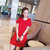 冰丝针织连衣裙女夏气质显瘦鱼尾裙2018新款宽松红色直筒裙子(红色(如图所示) XL)