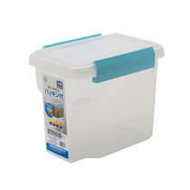 爱丽思IRIS 日本冰箱内密闭食品水果保鲜盒冷藏收纳盒 长方形有盖(3.4L蓝色/透明)