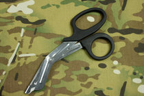 户外专业用途安全硬币剪刀军迷装备用医疗剪刀不锈钢带细齿19CM款