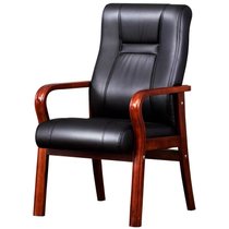 永岩钢木  实木皮质办公椅老板椅  YY-0150(桃木色+黑皮 默认)
