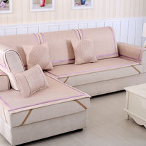 天然居夏季凉席沙发垫夏凉垫冰丝藤席坐垫冰藤组合沙发垫防滑定制(玉京谣（紫色） 抱枕套60*60cm)