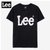 LEE男士经典大logo圆领短袖T恤L323903RXK11(黑色 S)