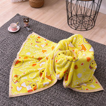 毛毯子午睡办公室薄款被子儿童卡通冬季床单法兰绒毯(鸭鸭毛毯)