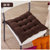 居居家 保暖垫坐垫靠垫椅垫 纯色磨毛椅子坐垫(咖啡色 单个)