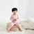 Petitkami2021春季儿童婴儿新款男女宝长颈鹿分体睡衣哈衣内衣(110 淡粉色)