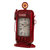 莎芮 欧美式复古铁艺加油站模型钟表座钟创意客厅卧室静音时钟台钟摆件(F03B红色)