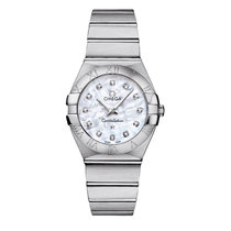欧米茄(OMEGA)手表 星座系列白色珍珠贝母表盘磨砂外壳钢带时尚女表123.10.27.60.55.001