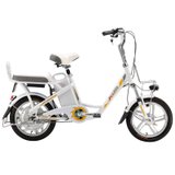 xds喜德盛电动自行车48V锂电池电动车16寸一体轮电动自行车豹子5(白色)
