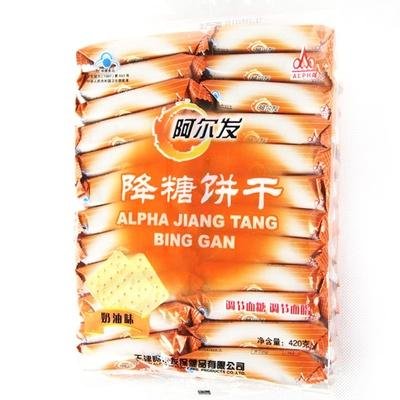 无糖食品 阿尔发降糖饼干420g 调节血糖(奶油味)