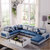 浪漫星 沙发 简约现代中小户型客厅家具沙发 布艺沙发8060(两件套-赠四布凳)