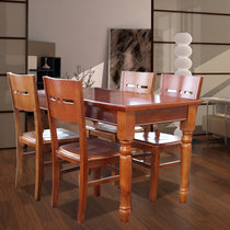 木巴简约现代新中式餐桌椅组合6人4人餐桌中小户型饭桌长方形饭店桌子(CZ025+YZ093(一桌六椅） 默认)