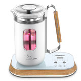 HYUNDAI/韩国现代养生壶煮茶器电热水壶花茶壶带滤网QC-YS0613木纹色