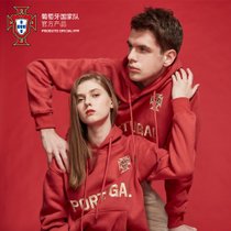 葡萄牙国家队官方商品 | 春夏线圈款C罗印号球衣卫衣足球迷连帽衫(红色)