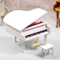 创意木质工艺礼品钢琴DIY刻字祝福音乐盒八音盒 生日礼物新品包邮(空白不刻字 黑色)