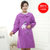 创简坊（CJIANFF） 厨房烧饭围裙棉时尚罩衣长袖围裙防水防油反穿衣男女工作服(紫色)