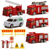 凯利特玩具仿真合金车模套装男孩救援车救护车消防车组合惯性汽车智能(76513救援车)