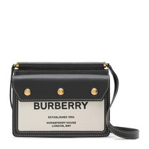 Burberry博柏利 女士黑色字母logo印花图案单肩包8031901黑色 时尚百搭