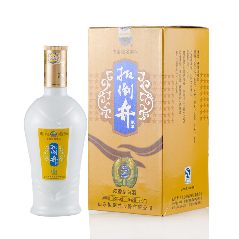 38度 扳倒井 原浆五年500ml 低度浓香型白酒 *名酒(1瓶)