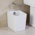 多美吉卫浴阳台陶瓷小方形拖布池 卫生间拖把池2716(白色 塑料下水)