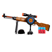 酷米玩具 儿童玩具枪 电动声光枪 男孩绝地求生吃鸡套装 狙玩具枪98k KM4018(黑棕色 版本)