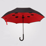 汽车用伞反向伞 创意翻转雨伞反开收伞 反骨伞双层防紫外线遮阳反向伞(黑色)