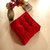 宝莱国际Bolly 玉米粒方垫 加厚坐垫 夏季软坐垫田园布艺坐椅垫(红色)