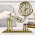 汉时欧式客厅复古座钟静音金属台钟家用创意艺术装饰座钟HD365(金属外框-喜上枝头)