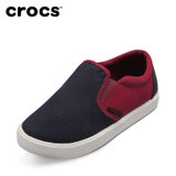 Crocs儿童帆布鞋 都市街头帆布休闲鞋男女童鞋|203520(C6 22.5码14.5cm 黑色/辣椒红)