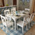 明佳友 餐桌 地中海实木餐桌椅组合 餐桌餐椅套装 美式餐桌餐桌椅D30(田园白色 1.3米一桌+6椅)