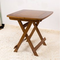 俊采云JCY-G5简约家用正方形餐桌简易便携饭桌小方桌吃饭折叠桌竹折叠桌（单位：张）(茶色)