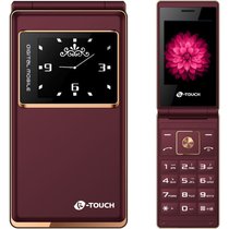 天语(K-Touch) T5 移动/联通2G 双卡双待商务翻盖老年人手机(红色)