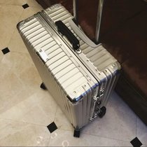 SGG德国全金属铝镁合金拉杆箱万向轮硬旅行箱行李箱30男女26/32寸(32寸巨大全铝镁合金出国留学搬家 经典银色)