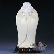 中国龙瓷德化白瓷 高档陶瓷工艺品 艺术陶瓷装饰礼品摆件 恭喜恭喜（弥勒）-冰裂 佛像TYC039