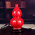 时尚家居装饰摆设景德镇陶瓷经典花瓶中国红葫芦瓶无嘴（含底座(小福字)