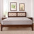 家逸北欧实木床1.8米双人床卧室现代简约1.5米橡木床环保卧室家具(胡桃色 1.5米*2米)