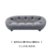 北欧写意沙发家具ligneroset弧形沙发布艺意式设计师客厅轻奢简约双人沙发(浅灰色)第2张高清大图