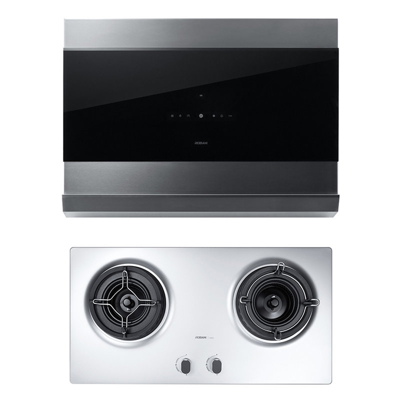 老板 (robam) cxw-200-5700 jzt-9g53 烟灶套装 侧吸 大吸力 不锈钢