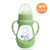 运智贝玻璃奶瓶婴儿宽口奶瓶母婴宝宝用品硅胶套葫芦奶瓶   150ML/240ML(绿色 240ml)