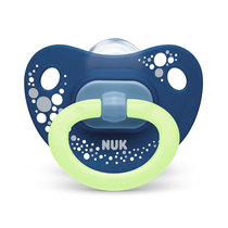 NUK自然实感硅胶安抚奶嘴印花夜光型单只装(0-6个月) 图案颜色随机
