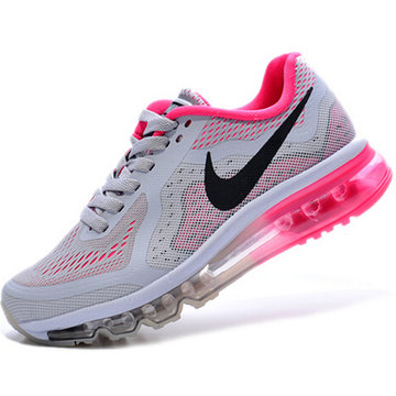 耐克nikeairmax2014全掌气垫跑步鞋女款休闲运动旅游鞋灰梅红36