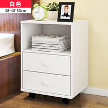 床头柜简约现代小柜子储物柜带抽屉简约卧室储物柜床边柜子储藏柜M111(白色（双抽）)