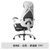黑白调电脑椅家用工程学办公椅升降椅子舒适简约可趟人体工学椅(钢制脚)