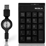 宜客莱（ECOLA）NT-19HUBK USB数字小键盘（黑色）（小精灵便携式）