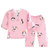 安可兔 春夏儿童绵绸九分袖睡衣卡通套装(55码/建议身高65-75 C53-小企鹅)
