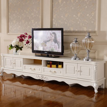 圣肯尼家具 欧式电视柜实木电视柜简约客厅象牙白电视柜茶几组合套装(象牙白 2.2m电视柜)