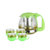 一壶四杯花茶壶套装 700ml飘逸杯 玻璃功夫茶具(绿色 700ml 单壶 (单壶+4个杯))