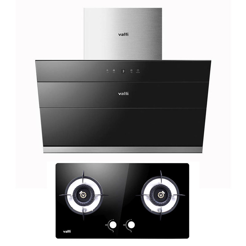 华帝vatti烟灶套餐cxw238j607ajztb8407b侧吸烟机燃气灶黑色